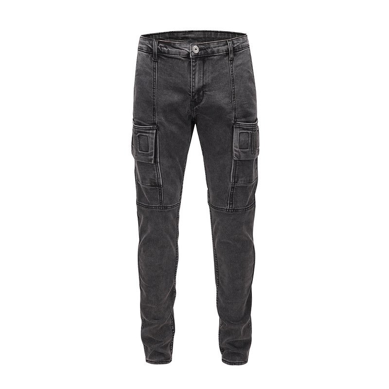 Mens Black Straight Leg Jeans With Side Pockets - RippedJeans® Official ...