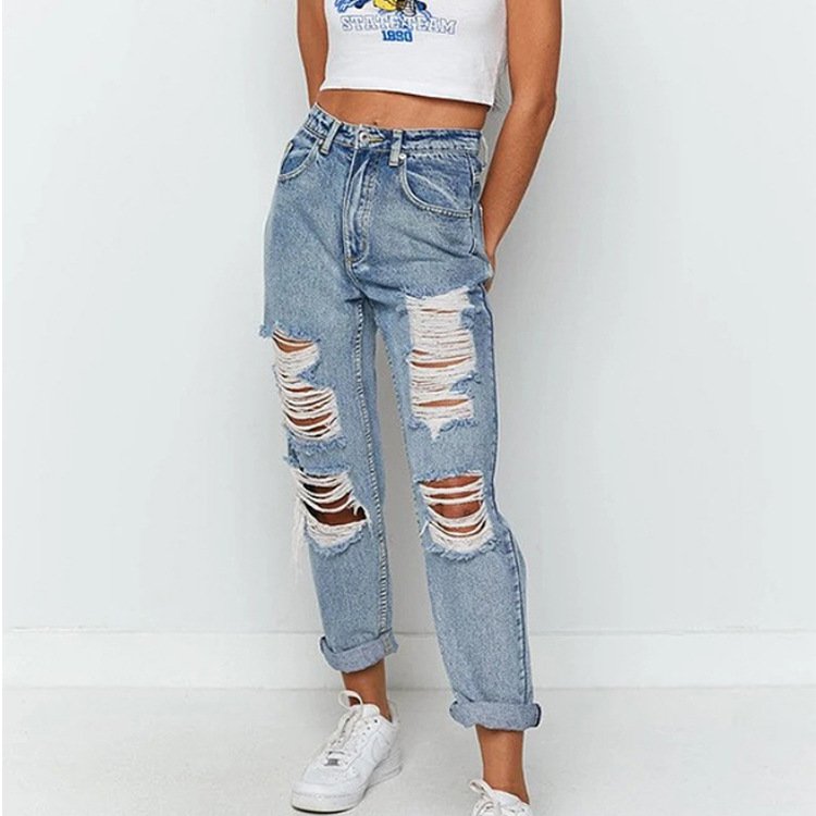 Women Blue Ultra Washed Distressed Ripped Jeans - RippedJeans® Official ...