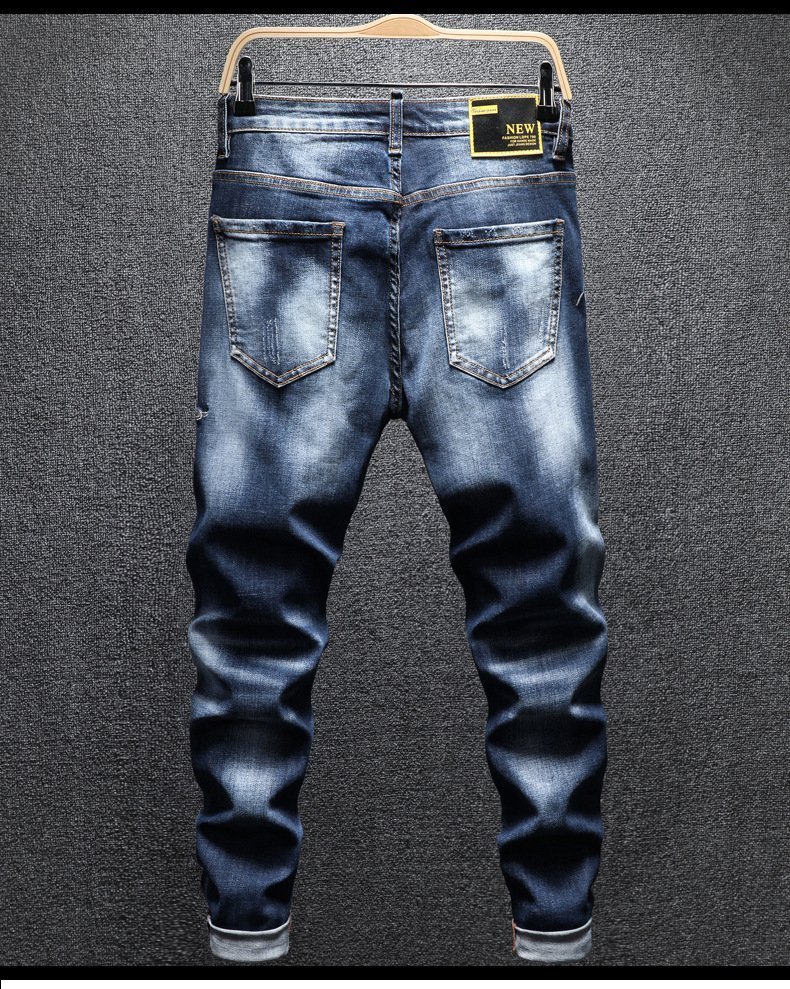 Blue Hip Hop Designer Distressed Jeans For Men - RippedJeans® Official Site