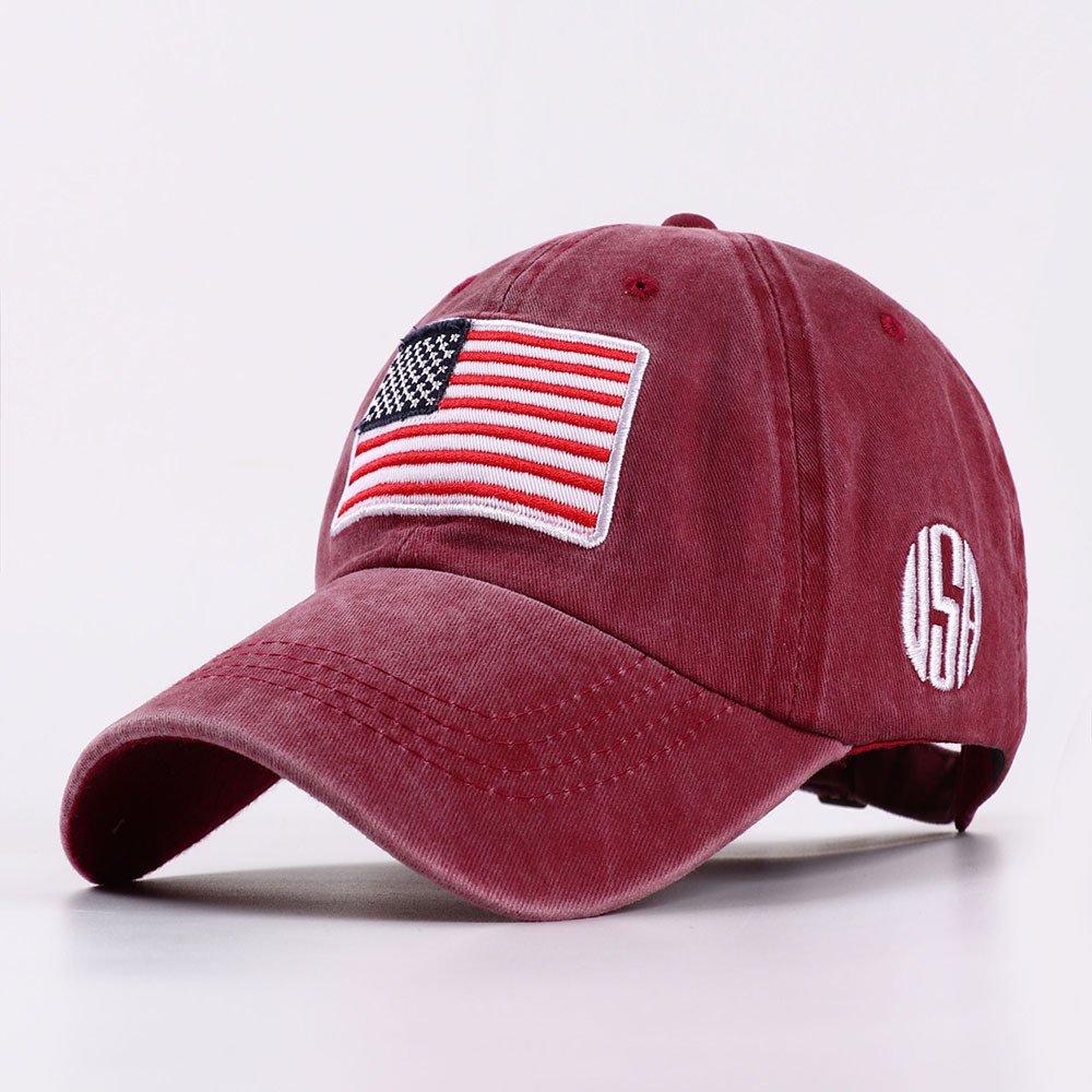 Classic American Flag Denim Baseball Caps - RippedJeans® Official Site