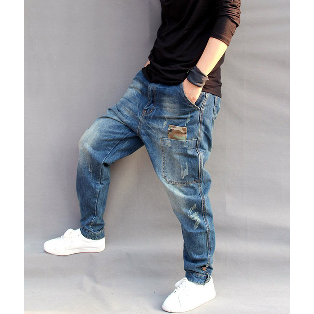 Black High Waisted Wide Leg Baggy Jeans - RippedJeans® Official Site