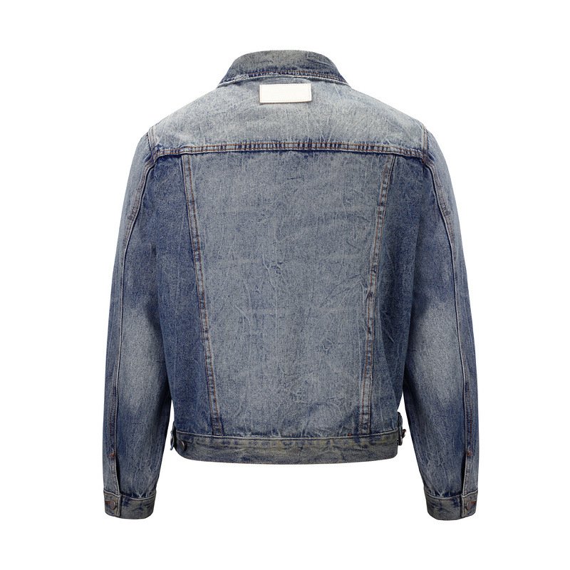 Men's Light Washed Hanneed Tiger Denim Jacket - RippedJeans® Official Site