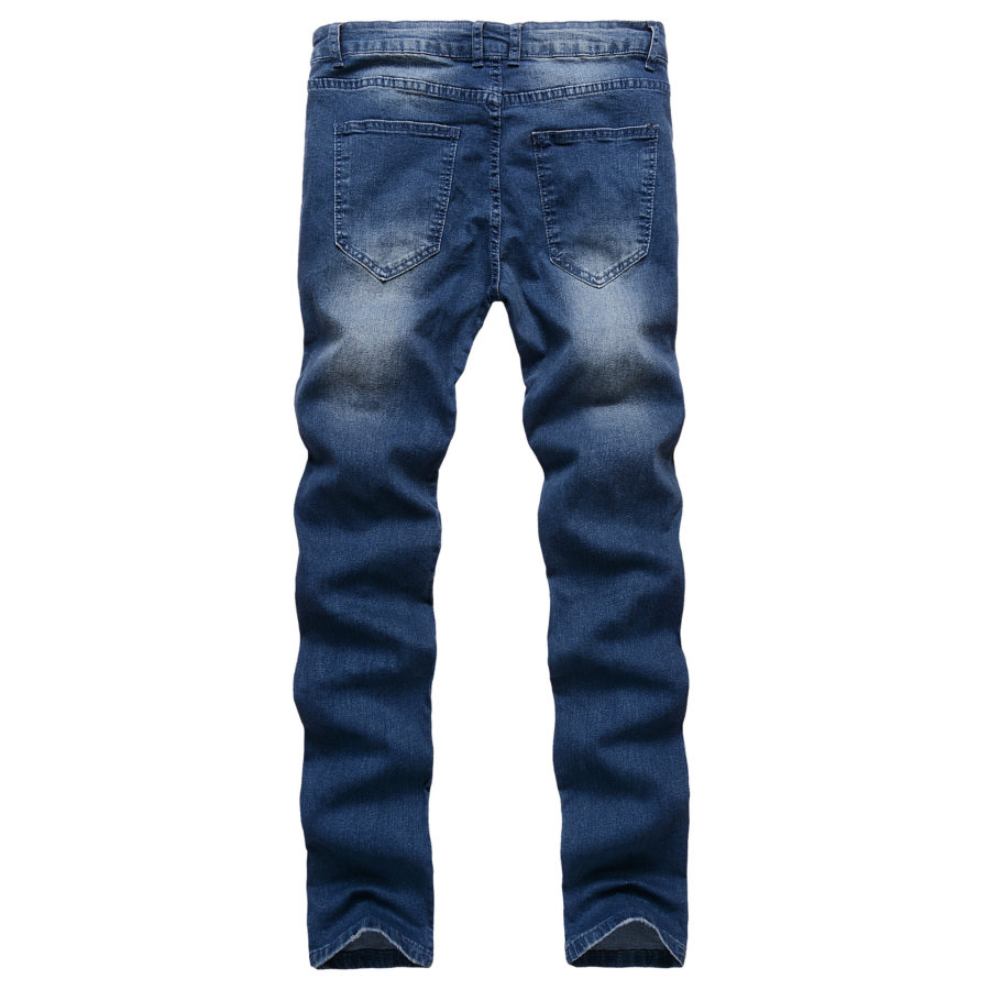 Red Zipped Knee Distressed Jeans - RippedJeans® Official Site