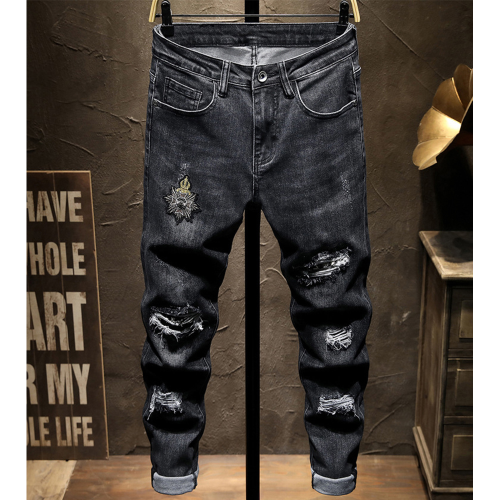 Men's Distressed Loyal Badge Jeans - RippedJeans® Official Site